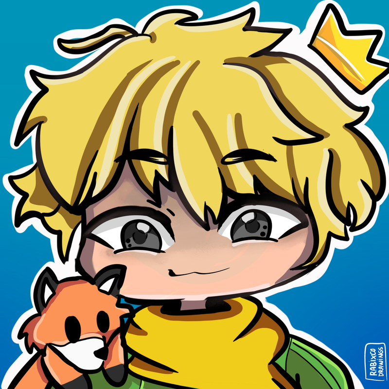 Icon chibi loiro com raposa
