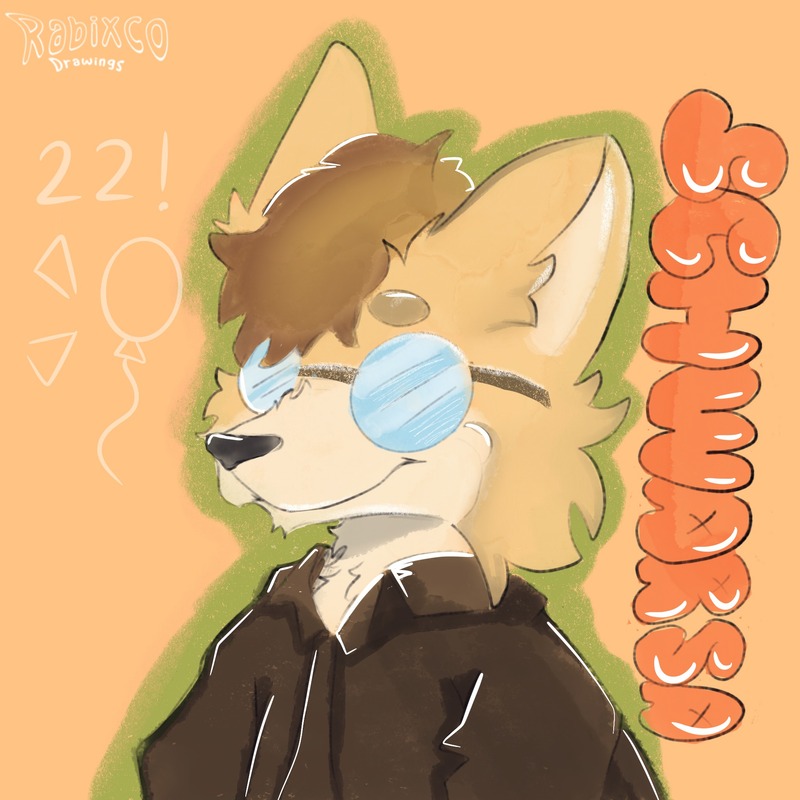 Personagem furry aniversário