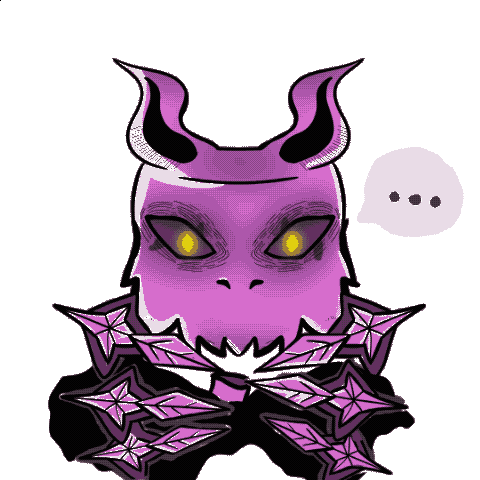 PNG Tuber Animado — demônio roxo